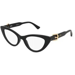 Safilo GmbH Moschino MOS618 Unisex-Brille inkl. Gläser Vollrand Cat Eye Propionat-Gestell 49/20/140, Schwarz