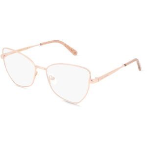 Safilo GmbH Chiara Ferragni CF 7037 Damen-Brille inkl. Gläser Vollrand Geometrisch Metall-Gestell 56/16/140, Gold