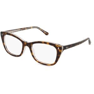 Luxottica Fashion Brillen Vertriebs GmbH Ray-Ban 0RX5433 Damen-Brille inkl. Gläser Vollrand Quadratisch Acetat-Gestell 52/19/140, Havanna