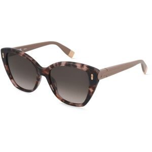 DE RIGO Vision D.A.CH. GmbH Furla SFUB11 Damen-Sonnenbrille Vollrand Quadratisch Kunststoff-Gestell, Braun