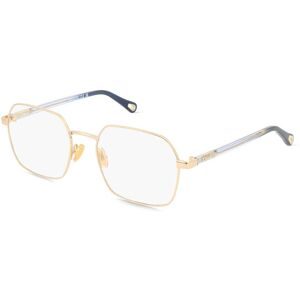 Kering Eyewear Spa Chloé CH0268O Unisex-Brille inkl. Gläser Vollrand Quadratisch Metall-Gestell 54/19/140, Gold