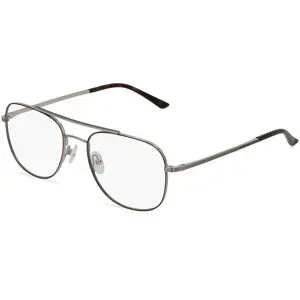 Billion Excel Optical Manufactory Co. Ltd. Fielmann BE 017 CL Herren-Brille inkl. Gläser Vollrand Pilot Edelstahl-Gestell 54/18/140, Silber