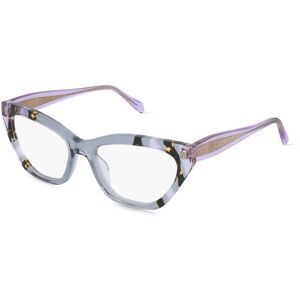 DE RIGO Vision D.A.CH. GmbH Just Cavalli VJC184V Damen-Brille inkl. Gläser Vollrand Cat Eye Kunststoff-Gestell 54/18/140, Grau