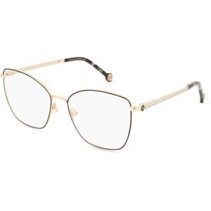 Safilo SpA Carolinaherrera HER 0264 Damen-Brille inkl. Gläser Vollrand Butterfly Metall-Gestell 55/17/140, Schwarz