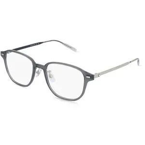Kering Eyewear Spa Montblanc MB0466OA Herren-Brille inkl. Gläser Vollrand Geometrisch Kunststoff-Gestell 52/19/145, Grau