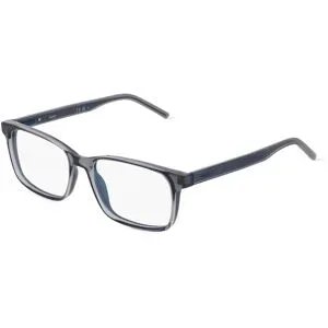 Safilo GmbH Hugo HG 1163 Herren-Brille inkl. Gläser Vollrand Quadratisch Kunststoff-Gestell 55/17/145, Blau