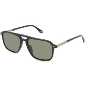 DE RIGO Vision D.A.CH. GmbH Police SPLR78 Herren-Sonnenbrille Vollrand Quadratisch Kunststoff-Gestell, Schwarz