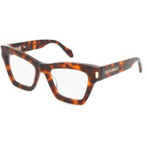 DE RIGO Vision D.A.CH. GmbH Just Cavalli VJC119 Damen-Brille inkl. Gläser Vollrand Butterfly Kunststoff-Gestell 51/20/140, Havanna