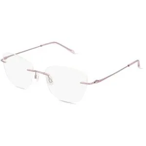 Wenzhou Bada Optical Co. , LTD Fielmann BD 464 MOD CL Damen-Brille inkl. Gläser Randlos Butterfly Edelstahl-Gestell 51/18/135, Pink