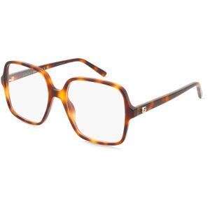 Kering Eyewear Spa Gucci GG1994O Damen-Brille inkl. Gläser Vollrand Eckig Acetat-Gestell 53/16/140, Havanna