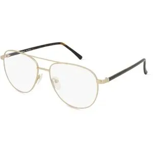 Suncute Industries Co., Ltd. Fielmann MC 581 CL Unisex-Brille inkl. Gläser Vollrand Pilot Edelstahl-Gestell 56/16/140, Gold