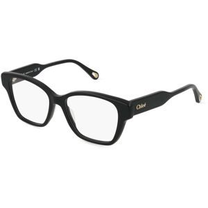 Kering Eyewear Spa Chloé CH0200O Unisex-Brille inkl. Gläser Vollrand Butterfly Acetat-Gestell 51/15/140, Schwarz