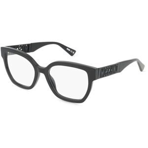 Safilo GmbH Moschino 633 Damen-Brille inkl. Gläser Vollrand Quadratisch Acetat-Gestell 52/18/145, Schwarz