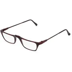 Artsun Fielmann CXC HALF 210 Unisex-Fertiglesebrille Vollrand Quadratisch Kunststoff-Gestell, Rot