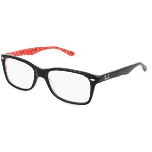 Luxottica Fashion Brillen Vertriebs GmbH Ray-Ban RX5228 Damen-Brille inkl. Gläser Vollrand Quadratisch Acetat-Gestell 50/17/140, Schwarz