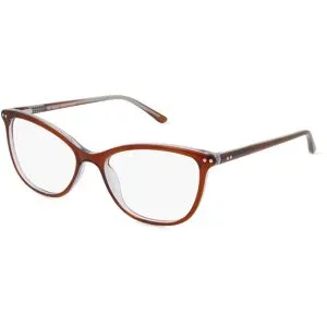 Wenzhou Ouhai Glasses Co., Ltd. Fielmann OU 051 FLEX CL Damen-Brille inkl. Gläser Vollrand Butterfly Acetat-Gestell 52/17/140, Braun