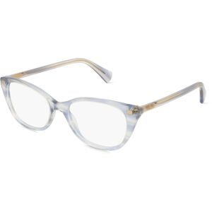 Luxottica Fashion Brillen Vertriebs GmbH Ralph RA7146 Damen-Brille inkl. Gläser Vollrand Quadratisch Acetat-Gestell 51/17/145, Blau