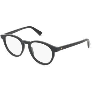 Kering Eyewear Spa Bottega Veneta BV1225O Unisex-Brille inkl. Gläser Vollrand Panto Acetat-Gestell 50/19/145, Schwarz