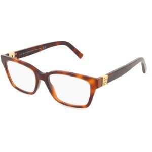 Thélios Givenchy GV50041I Damen-Brille inkl. Gläser Vollrand Quadratisch Acetat-Gestell 52/16/135, Havanna