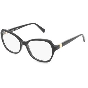 Marchon Germany GmbH Liu Jo LJ2813 Damen-Brille inkl. Gläser Vollrand Oval Acetat-Gestell 53/16/140, Schwarz