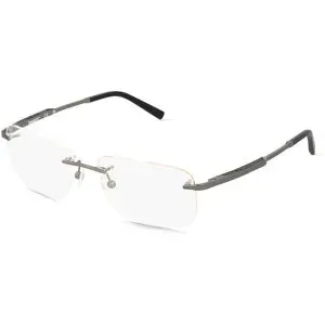 Marcolin Deutschland GmbH Timberland TB50075 Herren-Brille inkl. Gläser Randlos Eckig Metall-Gestell 55/17/145, Grau