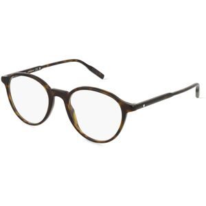 Kering Eyewear Spa Montblanc MB0291O Herren-Brille inkl. Gläser Vollrand Rund Acetat-Gestell 50/20/150, Havanna