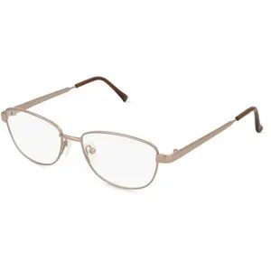 Zhangzhou Agilton Optical Co., Ltd. Fielmann MC 499 TR Damen-Brille inkl. Gläser Vollrand Quadratisch Edelstahl-Gestell 52/16/135, Braun
