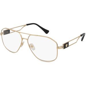 Luxottica Fashion Brillen Vertriebs GmbH Versace VE1287 Herren-Brille inkl. Gläser Vollrand Quadratisch Metall-Gestell 59/13/145, Gold