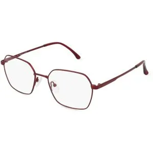 Wenzhou Bada Optical Co. , LTD Fielmann BD 562 FA Damen-Brille inkl. Gläser Vollrand Geometrisch Edelstahl-Gestell 52/18/140, Rot