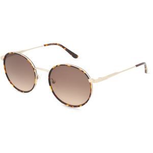Marchon Germany GmbH Calvin Klein CK25101S Unisex-Sonnenbrille Vollrand Rund Metall-Gestell, Havanna