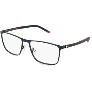 Safilo GmbH Tommy Hilfiger TH 2080 Herren-Brille inkl. Gläser Vollrand Quadratisch Metall-Gestell 58/17/145, Blau