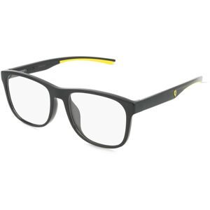 Luxottica Fashion Brillen Vertriebs GmbH Scuderia Ferrari FZ8014D Unisex-Brille inkl. Gläser Vollrand Quadratisch Kunststoff-Gestell 56/18/145, Schwarz