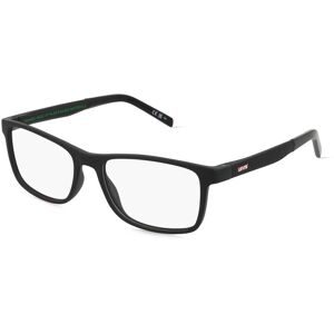 Safilo GmbH Levi's LV 5049 Herren-Brille inkl. Gläser Vollrand Quadratisch Kunststoff-Gestell 55/17/145, Schwarz
