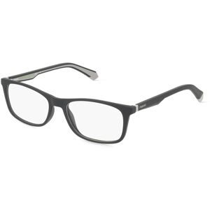 Safilo GmbH Polaroid PLD D478 Herren-Brille inkl. Gläser Vollrand Quadratisch Kunststoff-Gestell 54/17/145, Schwarz
