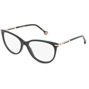 Safilo SpA Carolina Herrera 231 Damen-Brille inkl. Gläser Vollrand Butterfly Acetat-Gestell 55/16/140, Schwarz
