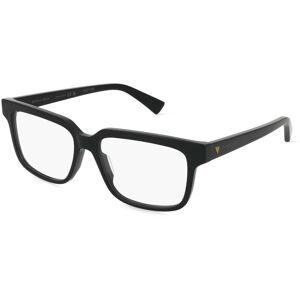 Kering Eyewear Spa Bottega Veneta  BV1256O Unisex-Brille inkl. Gläser Vollrand Quadratisch Acetat-Gestell 56/16/145, Schwarz