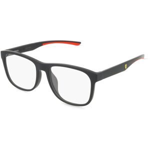 Luxottica Fashion Brillen Vertriebs GmbH Scuderia Ferrari FZ8014D Unisex-Brille inkl. Gläser Vollrand Quadratisch Kunststoff-Gestell 56/18/145, Schwarz
