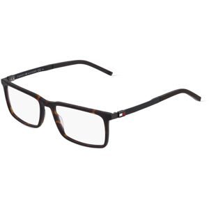 Safilo GmbH Tommy Hilfiger TH1947 Herren-Brille inkl. Gläser Vollrand Quadratisch Acetat-Gestell 55/17/145, Havanna