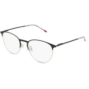 Safilo GmbH Hugo HG 1408 Herren-Brille inkl. Gläser Vollrand Panto Edelstahl-Gestell 52/19/145, Schwarz
