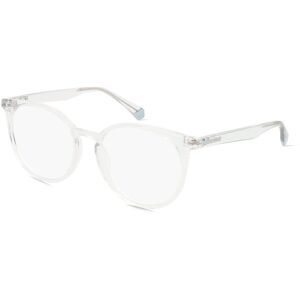 Safilo GmbH Polaroid PLD D379 Damen-Brille inkl. Gläser Vollrand Rund Kunststoff-Gestell 53/18/145, Transparent