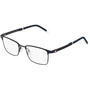 Safilo GmbH Tommy Hilfiger TH1919 Herren-Brille inkl. Gläser Vollrand Quadratisch Metall-Gestell 53/19/145, Blau