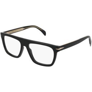 Safilo GmbH David Beckham DB 7096 Herren-Brille inkl. Gläser Vollrand Quadratisch Acetat-Gestell 53/16/145, Schwarz