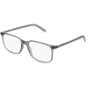 Kering Eyewear Spa Montblanc MB0328O Herren-Brille inkl. Gläser Vollrand Eckig Acetat-Gestell 54/17/145, Grau