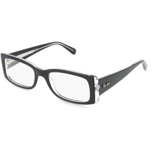 Luxottica Fashion Brillen Vertriebs GmbH Ray-Ban RX5434 Damen-Brille inkl. Gläser Vollrand Quadratisch Acetat-Gestell 52/19/140, Schwarz