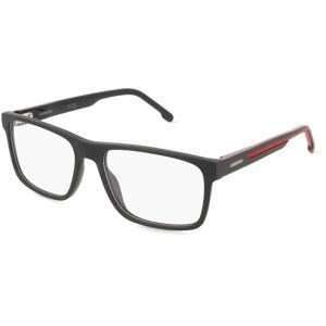 Safilo SpA Carrera 8915 Unisex-Brille inkl. Gläser Vollrand Eckig Acetat-Gestell 56/17/145, Schwarz