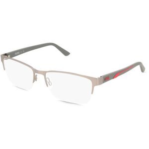 Kering Eyewear Spa Puma PU0472O Unisex-Brille inkl. Gläser Vollrand Quadratisch Metall-Gestell 60/18/145, Grau