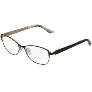 Kelfred Optical Fielmann DD 006 FLEX CL Damen-Brille inkl. Gläser Vollrand Quadratisch Edelstahl-Gestell 53/15/135, Braun