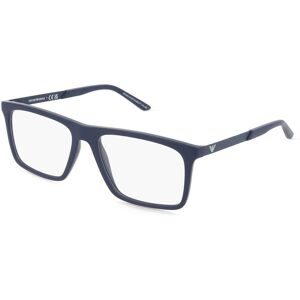 Luxottica Fashion Brillen Vertriebs GmbH Emporio Armani EA3253 Herren-Brille inkl. Gläser Vollrand Quadratisch Kunststoff-Gestell 55/17/145, Blau