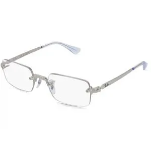 Luxottica Fashion Brillen Vertriebs GmbH Ray-Ban RX3928V Unisex-Brille inkl. Gläser Randlos Eckig Metall-Gestell 52/20/145, Silber