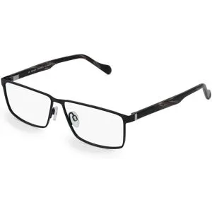 Design Eyewear Group Germany GmbH Fielmann 2180 FLEX CL Herren-Brille inkl. Gläser Vollrand Quadratisch Titan-Gestell 60/13/140, Schwarz